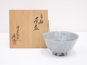 康作　白釉茶碗